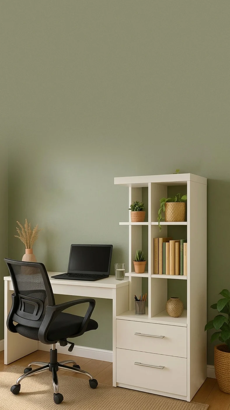 Escrivaninha com estante para home office